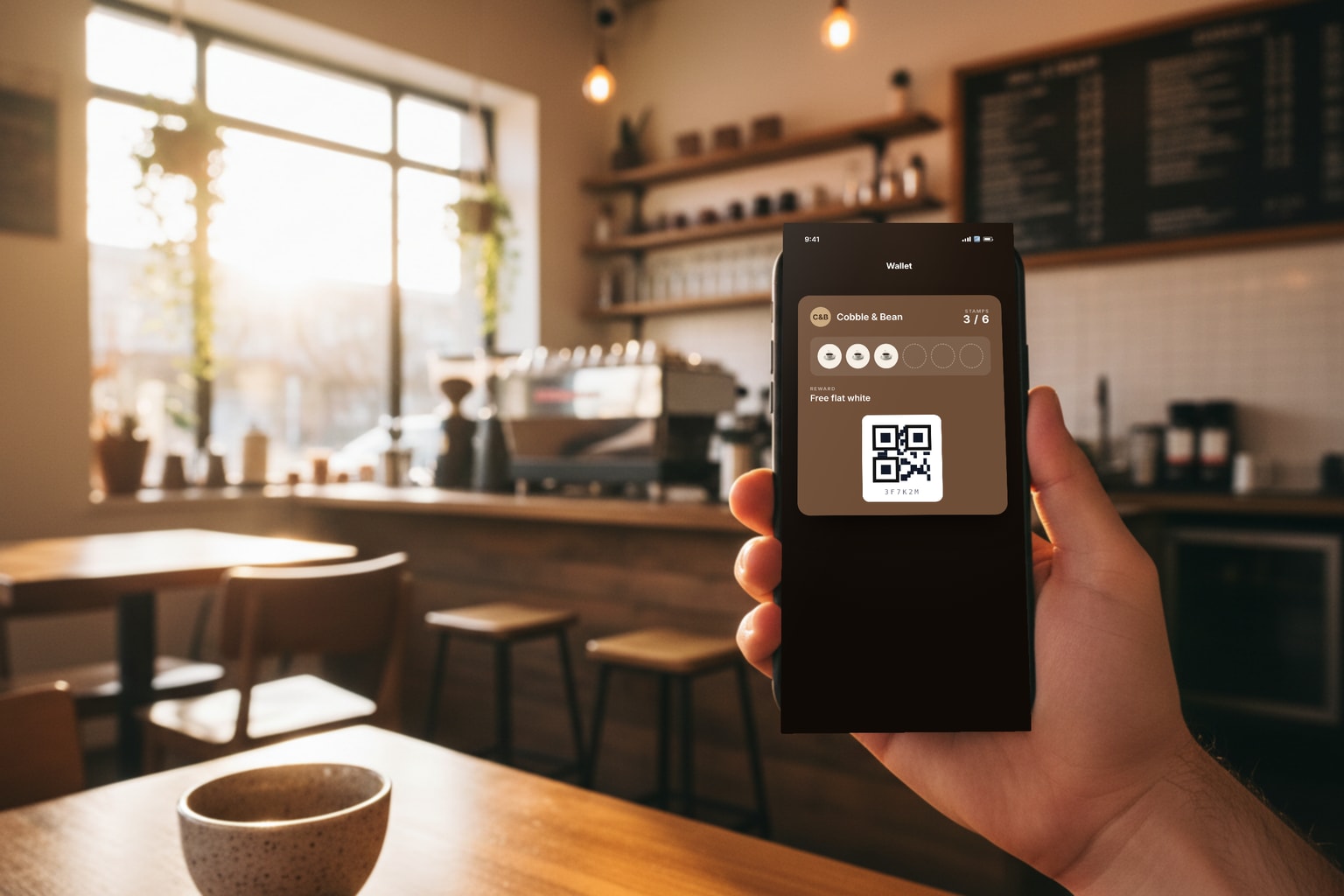 The loyalty programme screen, where stamps, rewards and quiet-week messages are managed