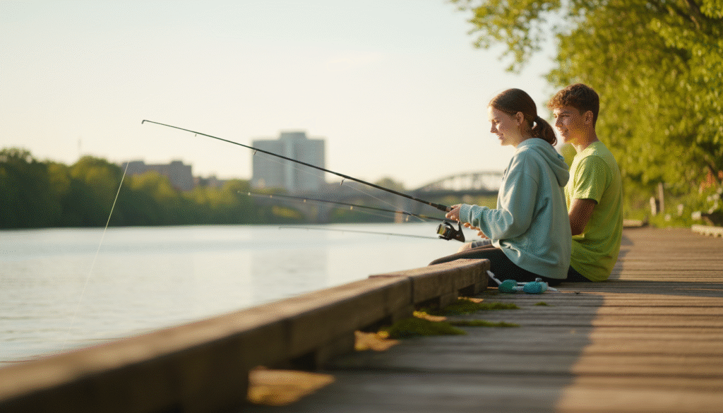 Mental health benefits of outdoor fishing for young people in Newark - Mending Lines