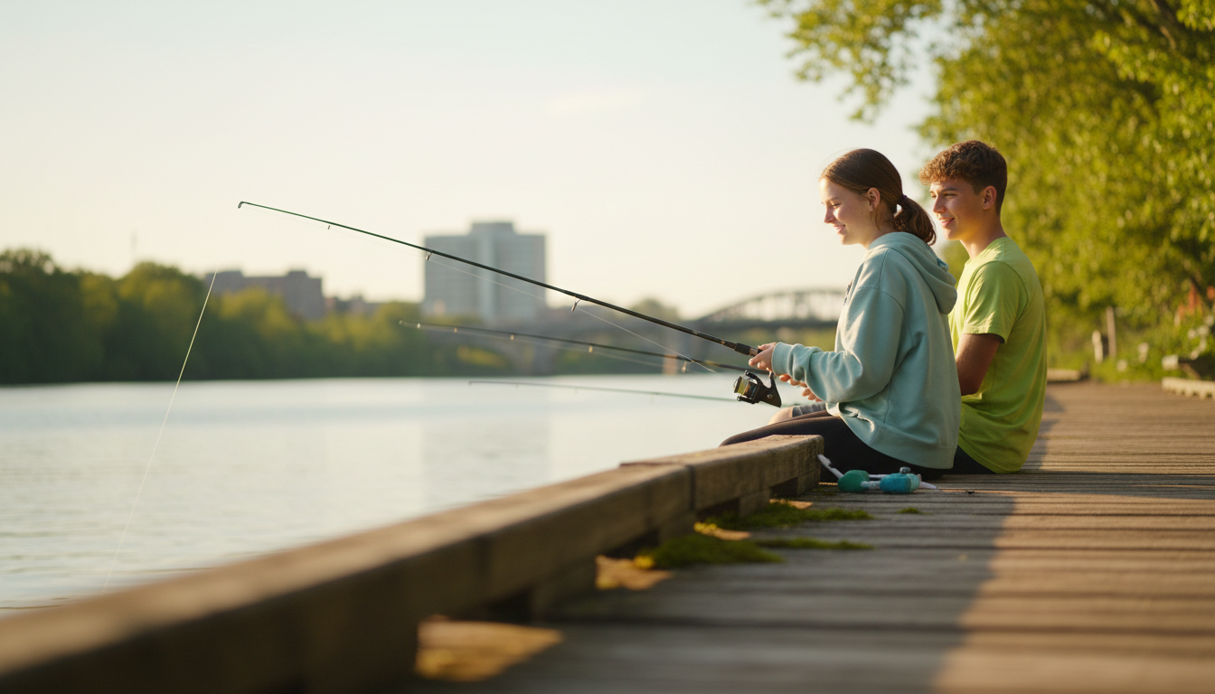 Mental health benefits of outdoor fishing for young people in Newark